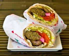 Order Kafta Beef Wrap food online from Woody's Oasis store, East Lansing on bringmethat.com