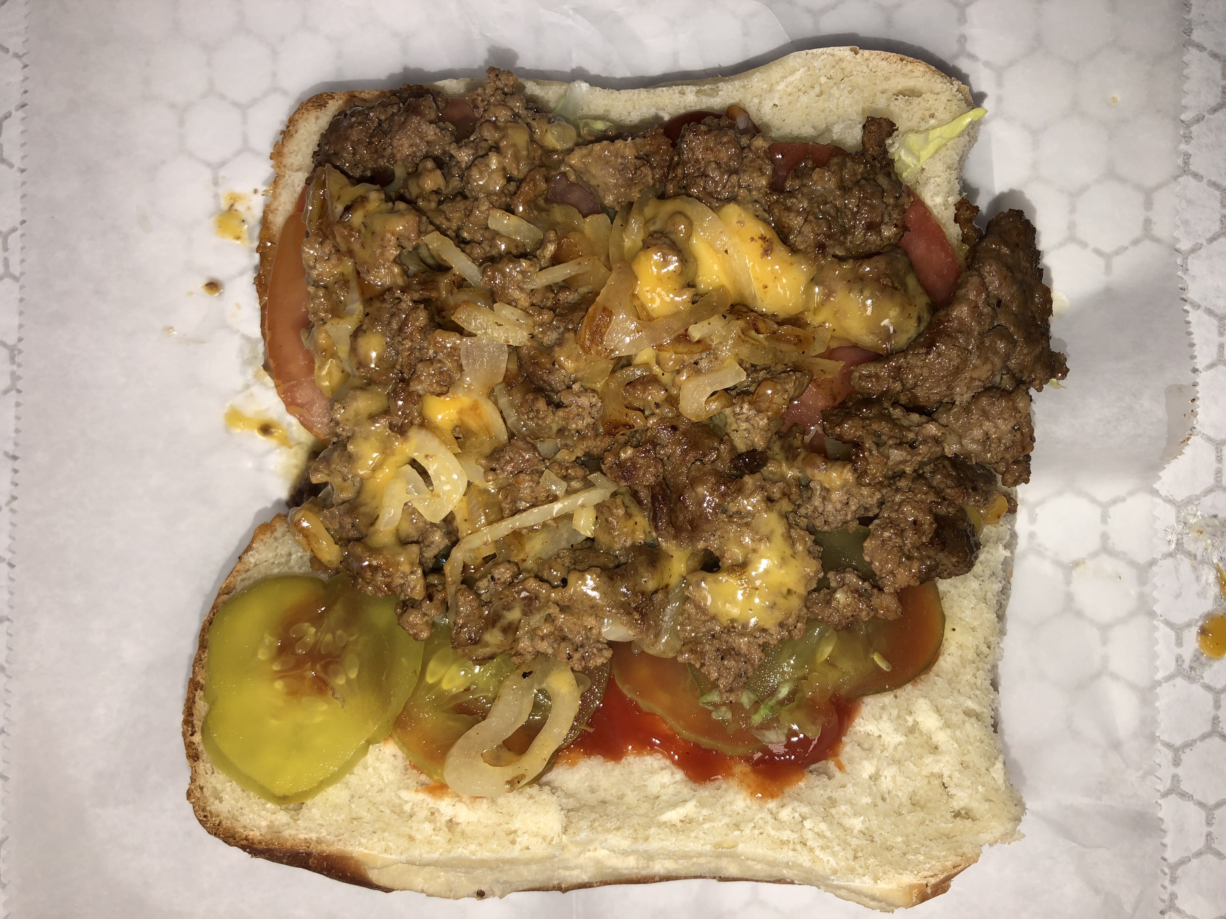 Order Chopped Cheeseburger Sub food online from Harper Sandwiches & Such store, Middletown on bringmethat.com