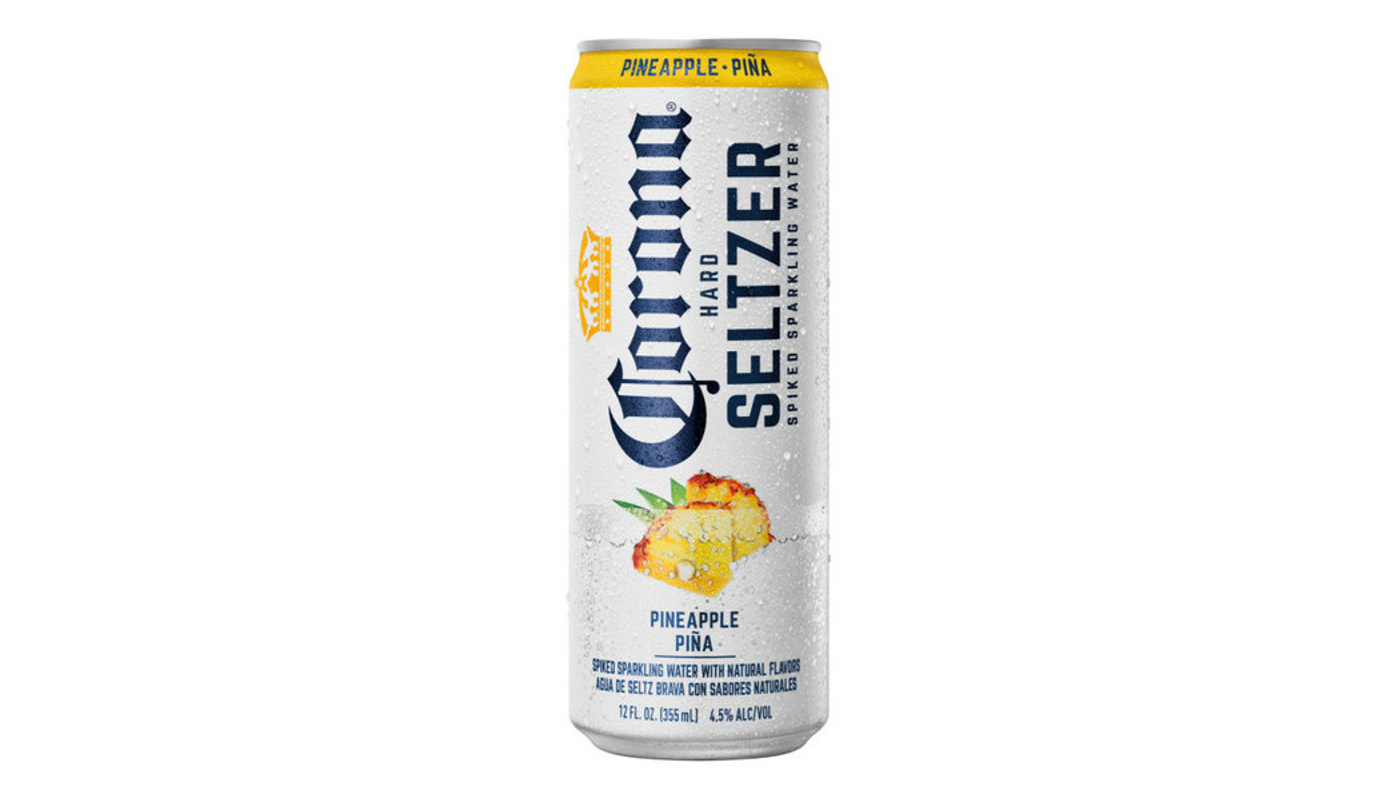 Order Corona Hard Seltzer Pineapple Mexican 24oz Can food online from Plaza Market store, Baldwin Park on bringmethat.com