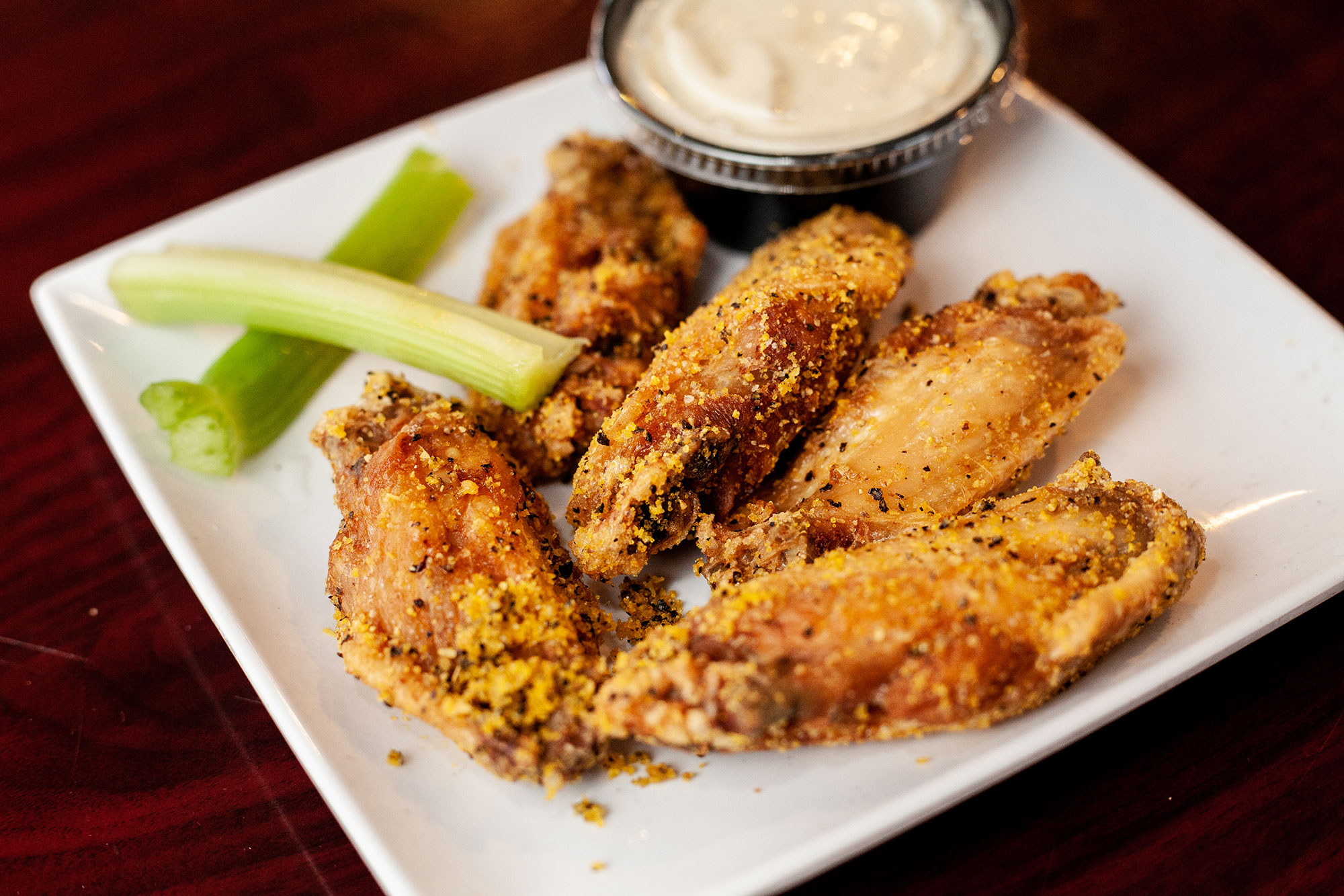 Order 5 Piece Premium Wings food online from Old Pineville Premium Pub store, Charlotte on bringmethat.com
