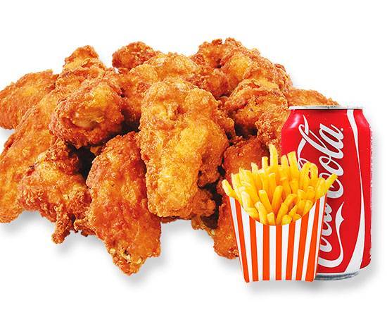 Order 9 Pieces Hot Wings Combo food online from Us Kennedy Fried Chicken store, New York on bringmethat.com