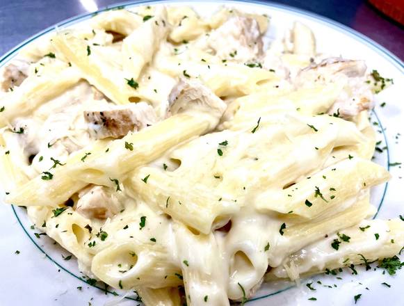 Order Penne Chicken Alfredo food online from Menches Brothers Restaurant and Pub store, Uniontown on bringmethat.com