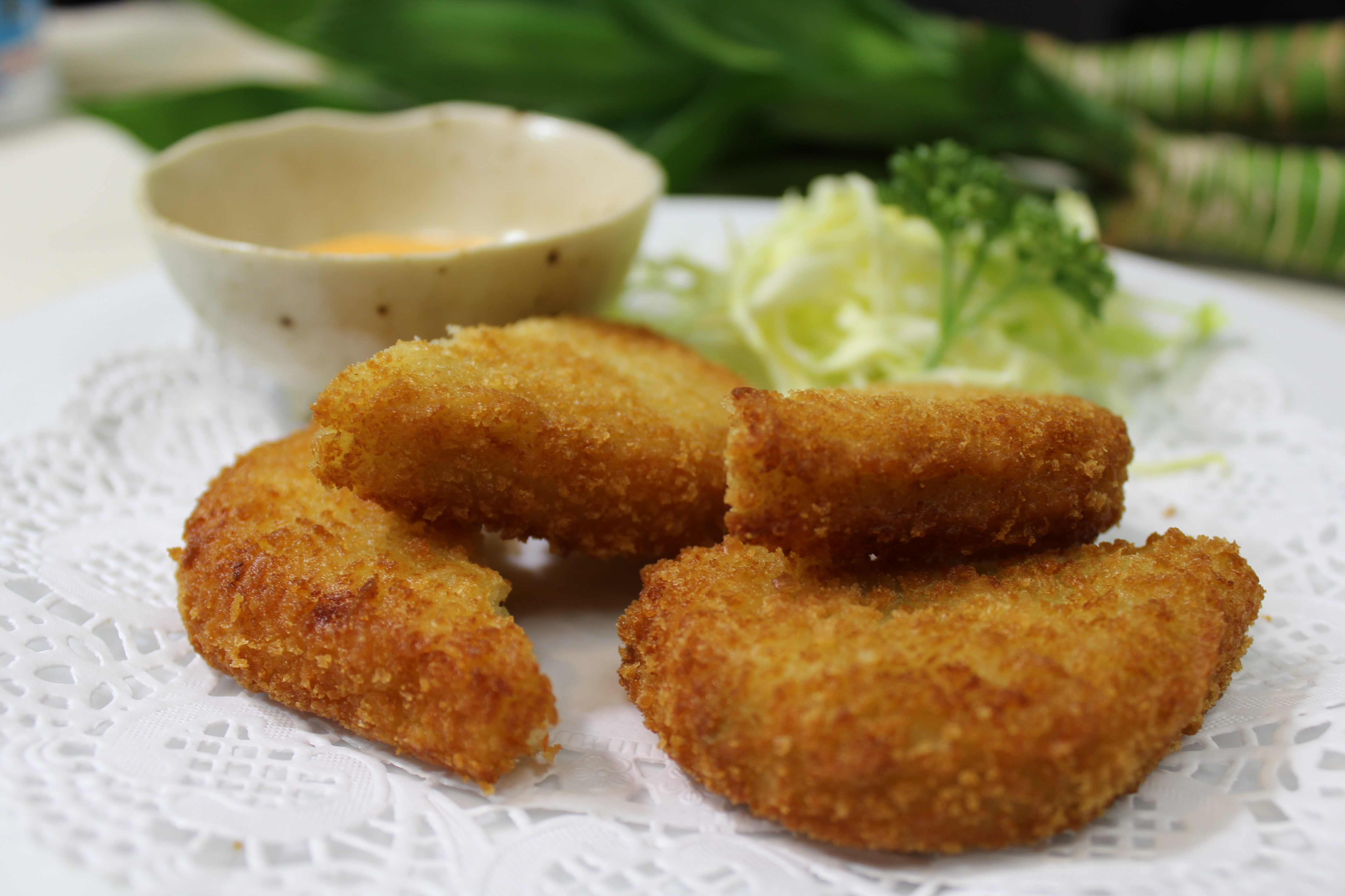 Order Potato Croquette ( 3 Pcs ) food online from Cafe De Thai & Sushi store, Oceanside on bringmethat.com