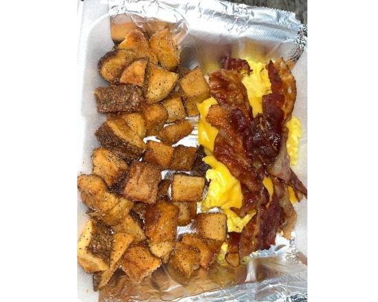 Order Eggs with Any Meat Breakfast Platter food online from Uptown Deli & Grill store, Passaic on bringmethat.com