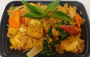 Order R-4. Red Curry Fried Rice food online from Thai Smile store, Hamden on bringmethat.com