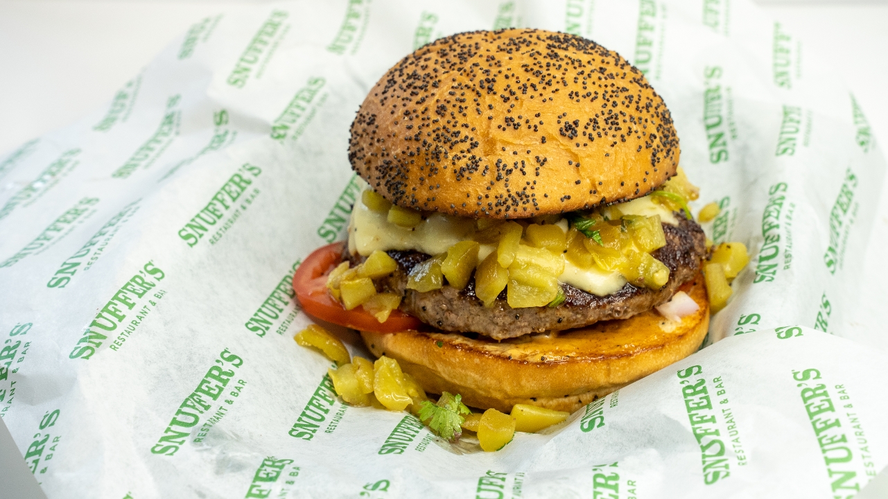 Order Green Chile Cheeseburger food online from Snuffer's store, Addison on bringmethat.com