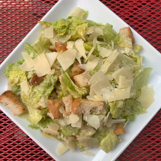Order little gem caesar salad with gluten free herb focaccia crutons food online from 401k Food & Wine store, Venice on bringmethat.com