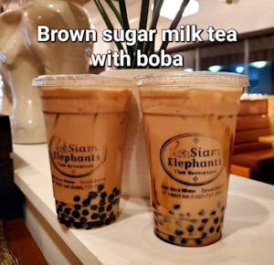 Order Brown sugar milk tea food online from Siam Elephants Restaurant store, Elmira on bringmethat.com