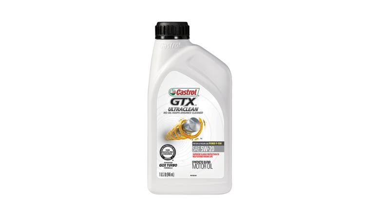 Order Castrol Gtx Ultraclean 5W-20 Synthetic Blend Motor Oil 32 oz food online from Valero Food Mart store, Murrayville on bringmethat.com