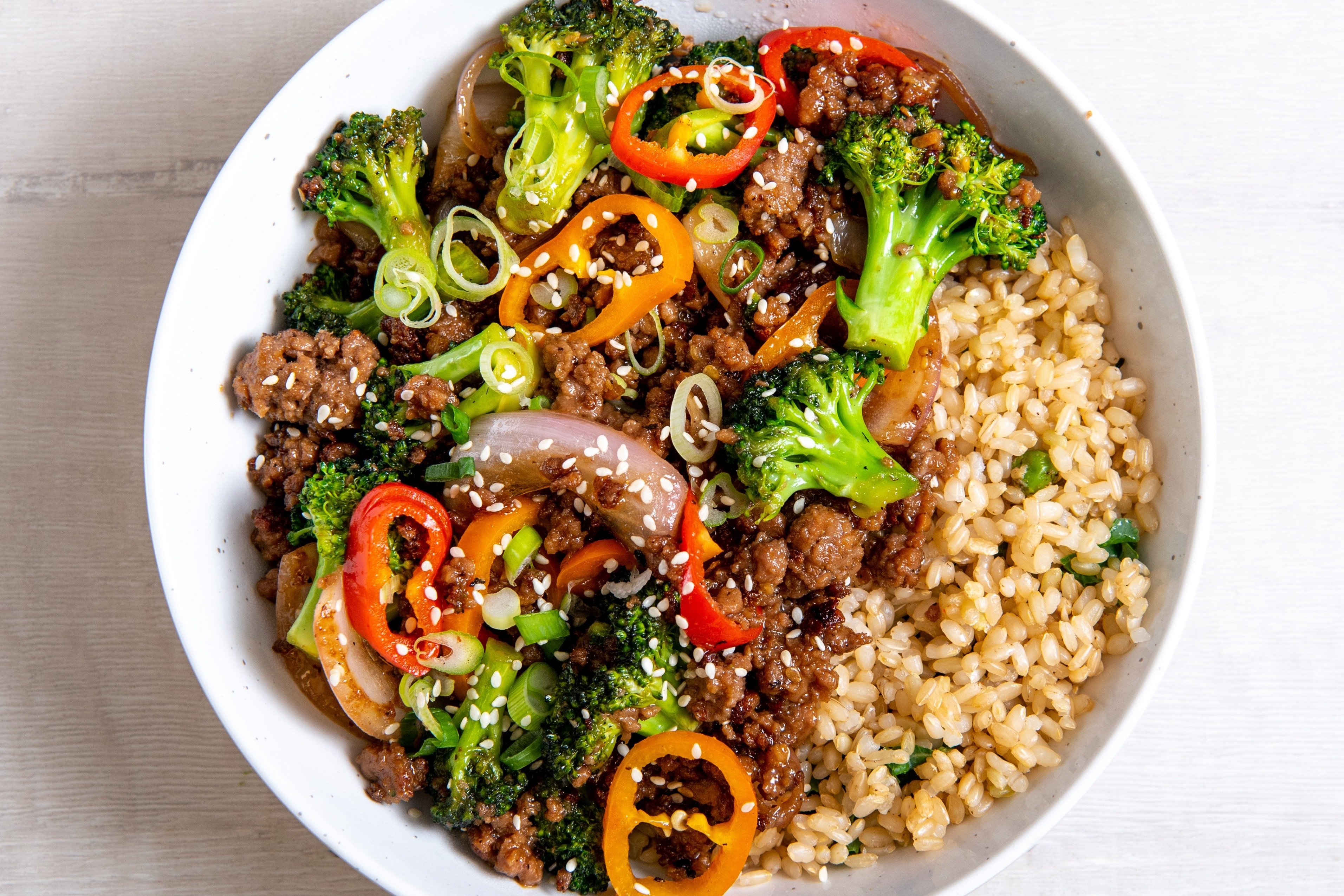 Order Impossible Beef and Broccoli Bowl food online from Honest Bowls store, Houston on bringmethat.com