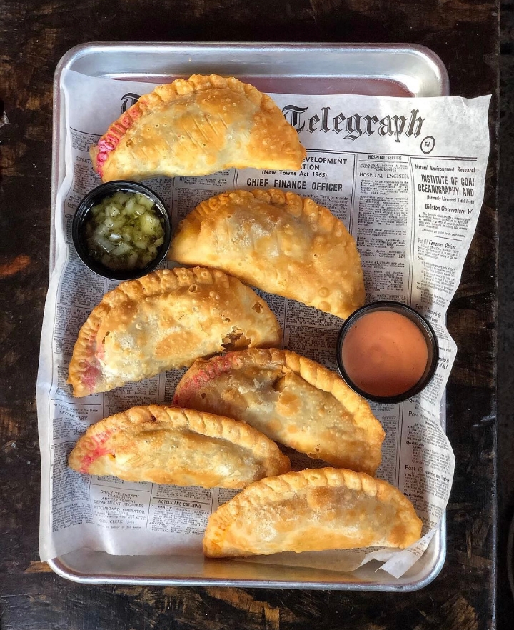 Order EMPANADAS (6) food online from 90 Miles Cuban Cafe store, Chicago on bringmethat.com