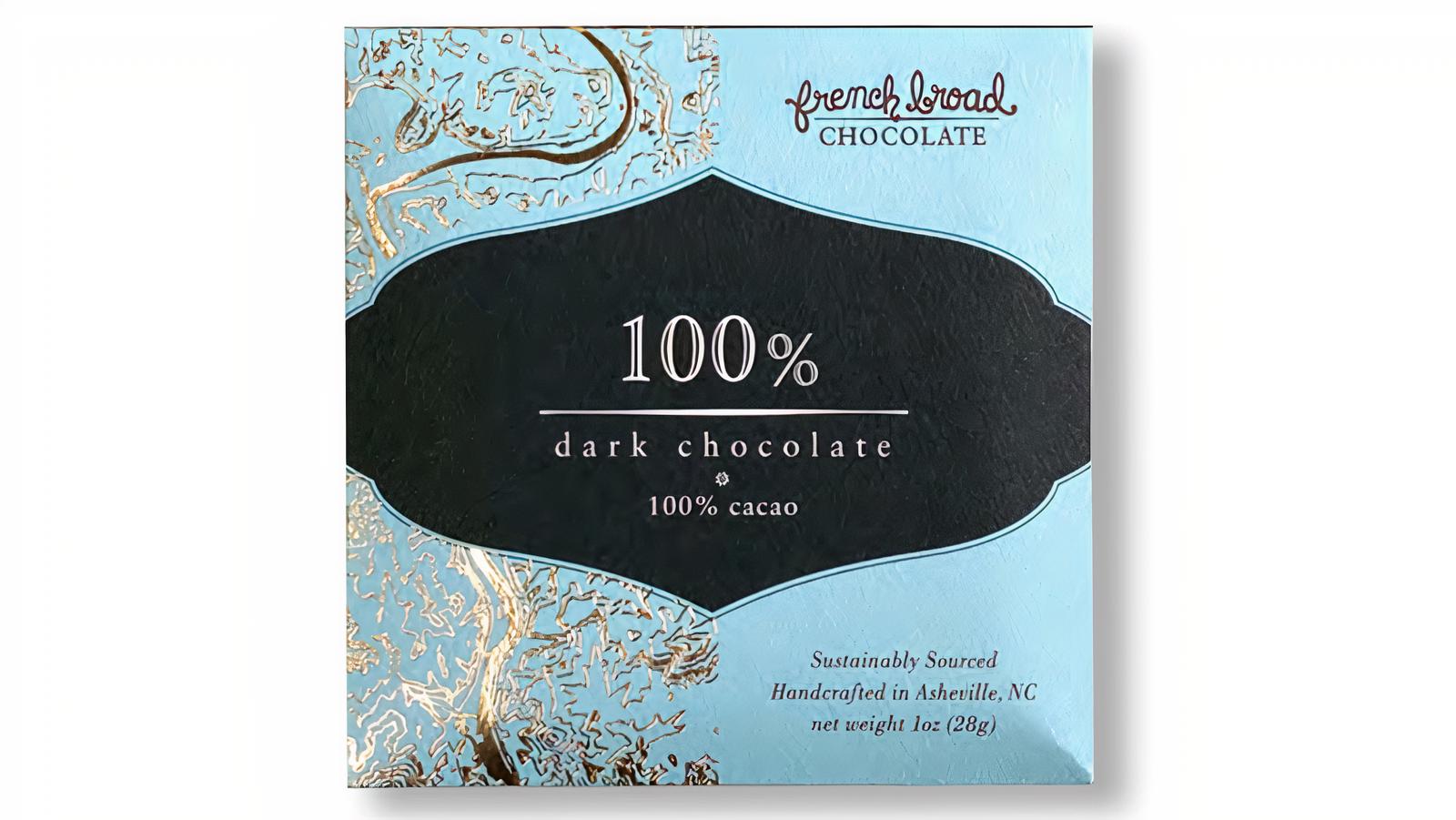 Order French Broad 100% Dark Chocolate (28grs Bar) food online from Fine Chocolate Club store, San Francisco on bringmethat.com