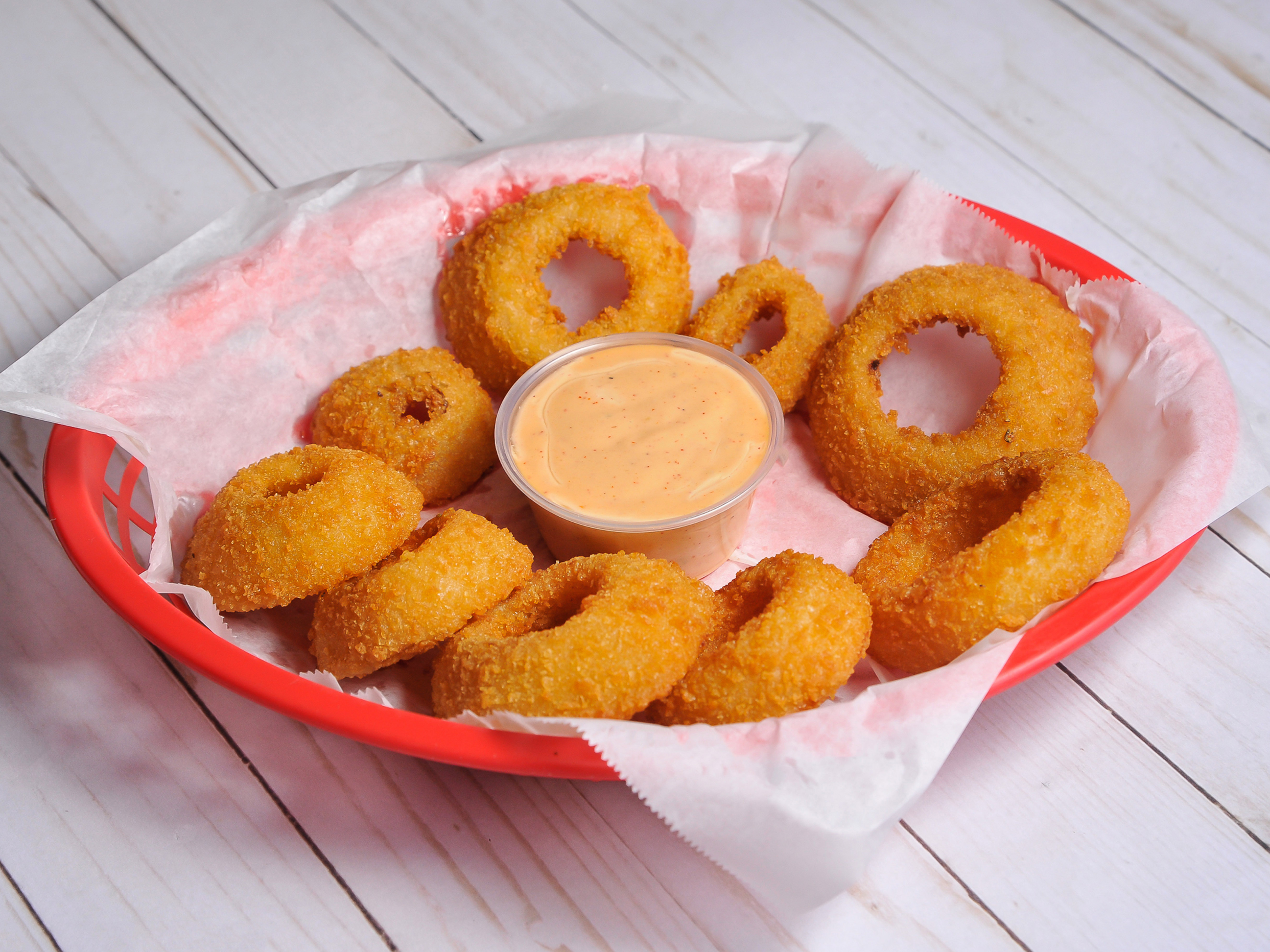 Order Basket of Onion Rings food online from Harrys Pizza And Subs store, Atlanta on bringmethat.com