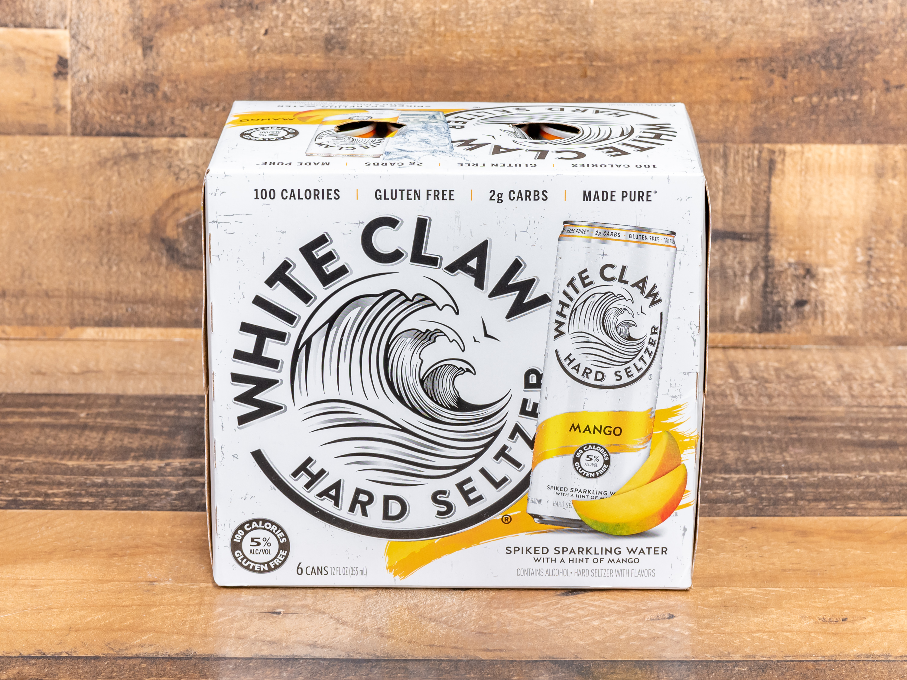 Order White Claw Mango Hard Seltzer food online from Belvedere Liquor store, Santee on bringmethat.com