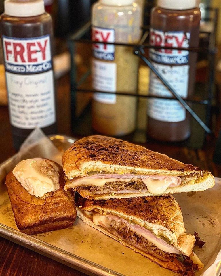Order Bar-B-Cuban Sandwich food online from Frey Smoked Meat Co. store, New Orleans on bringmethat.com