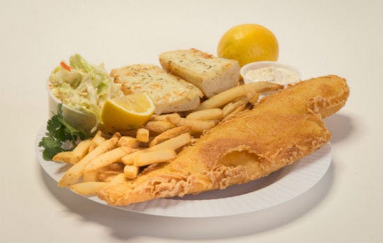 Order Fish Dinner - Regular food online from John's Pizza & Subs store, Getzville on bringmethat.com
