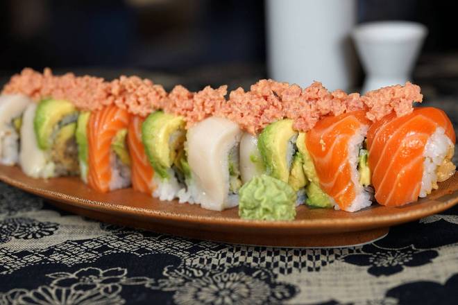 Order Fish lovers Roll food online from Osaka sushi express & fresh fruit smoothies store, Chicago on bringmethat.com