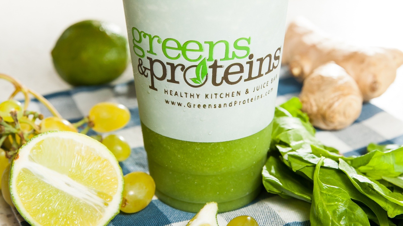 Order Green Ginger Limeade food online from Greens and Proteins store, Las Vegas on bringmethat.com