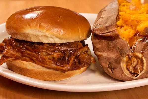 Order Pulled Pork Sandwich food online from Texas Corral Portage store, Portage on bringmethat.com