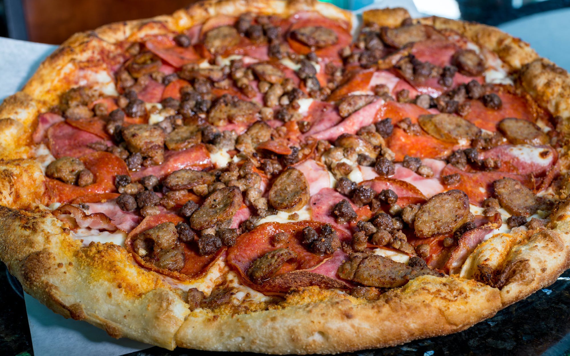 Order Sch'meat'za Pizza - Medium 12" food online from Pizza Schmizza on Barnes Road store, Portland on bringmethat.com