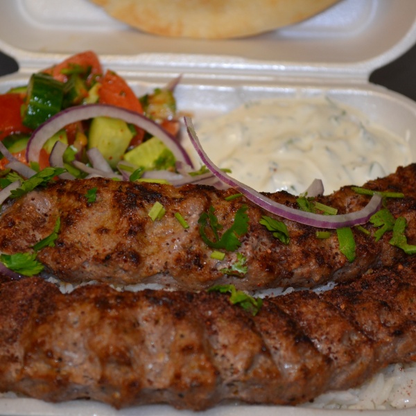 Order 2. Beef Looley Kabob Special food online from Leo's Pizza store, Tujunga on bringmethat.com