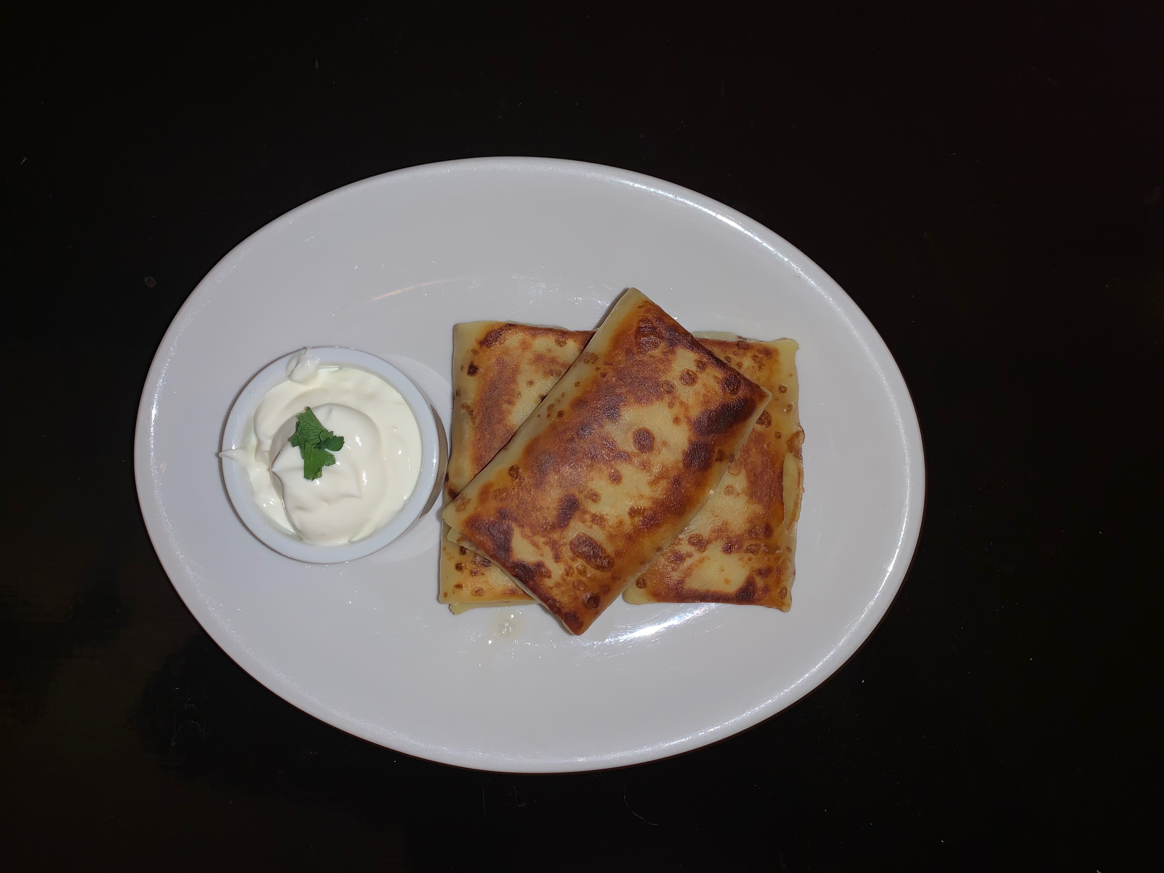 Order Meat Blintzes food online from Red Square Cafe Lounge store, Chicago on bringmethat.com