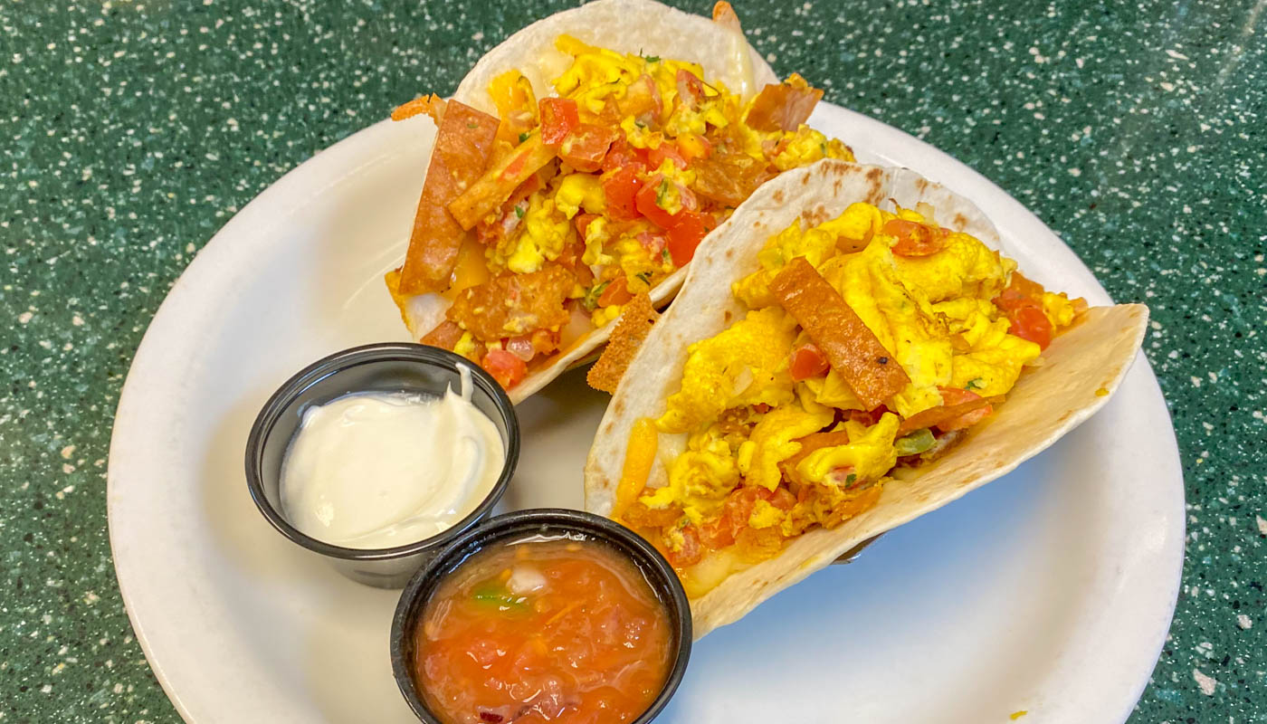 Order Migas Breakfast Tacos food online from Sunny Street Cafe store, Painesville on bringmethat.com