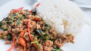 Order Spicy Thai Kra Pow  food online from Asian thai 2 go store, Dallas on bringmethat.com