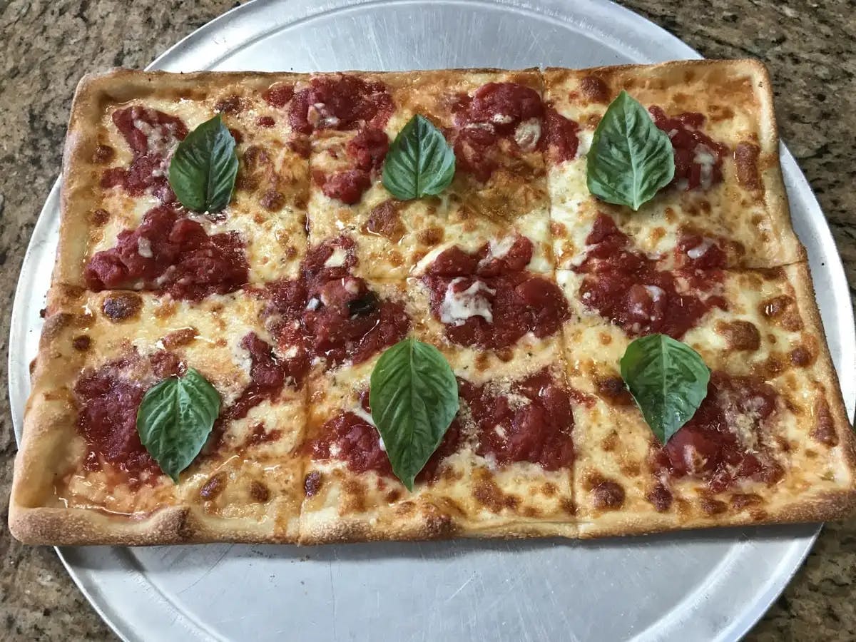 Order Sicilian Pizza - Large 16''( Round 8 Slices) food online from Grandma'A Ny Pizza store, Lawrenceville on bringmethat.com