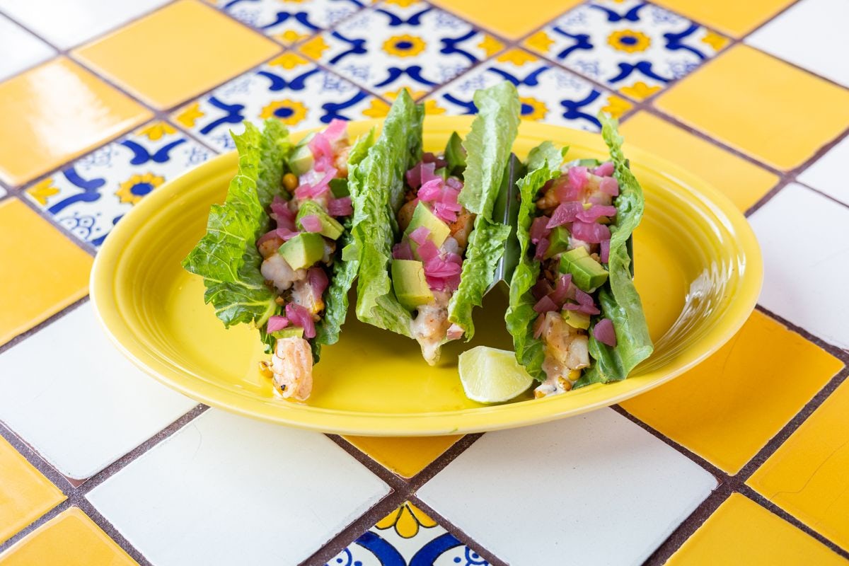 Order Grilled Shrimp Lettuce Tacos food online from Margaritas Mexican Restaurant store, Portland on bringmethat.com