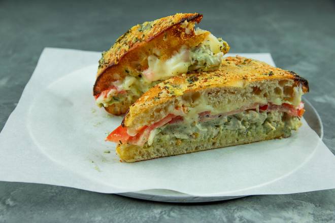 Order Chicken Pesto Melt food online from Patxi's Pizza store, Livermore on bringmethat.com