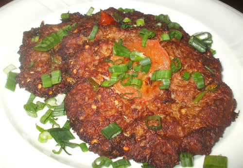 Order Chapli Kabab Chicken food online from Zafran Kabab Palace store, Charlotte on bringmethat.com