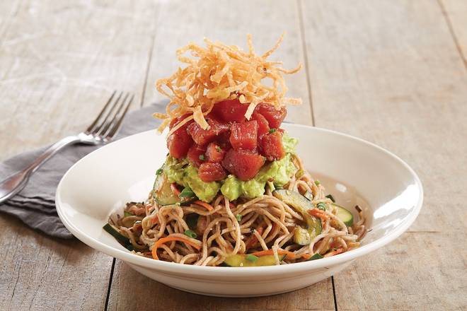 Order Enlightened Pacific Poke Soba Noodles* food online from Bj's Restaurant & Brewhouse store, Carlsbad on bringmethat.com