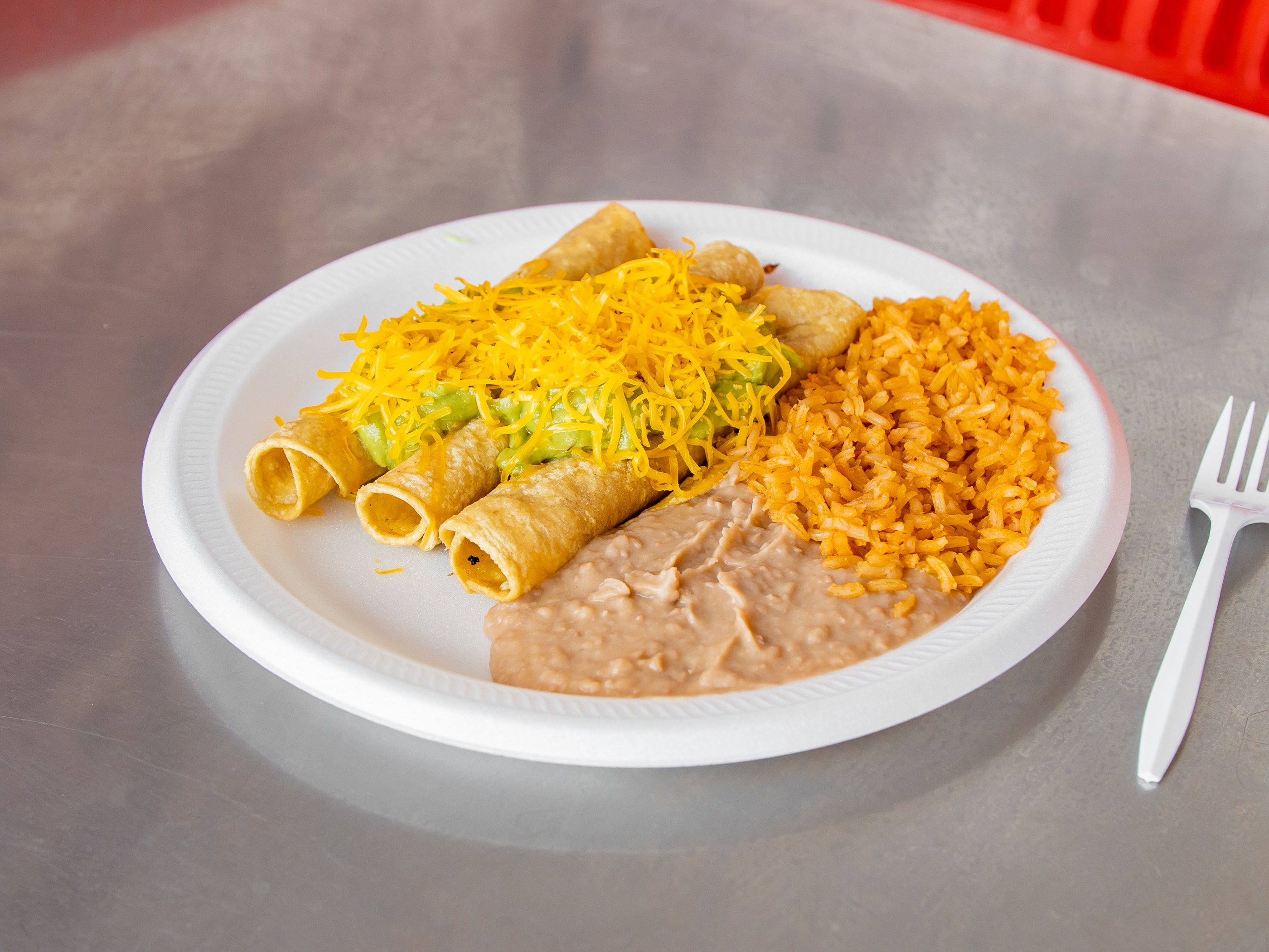 Order 13. Rolled Taquitos Combo food online from Alfredo's Mexican Food store, Baldwin Park on bringmethat.com