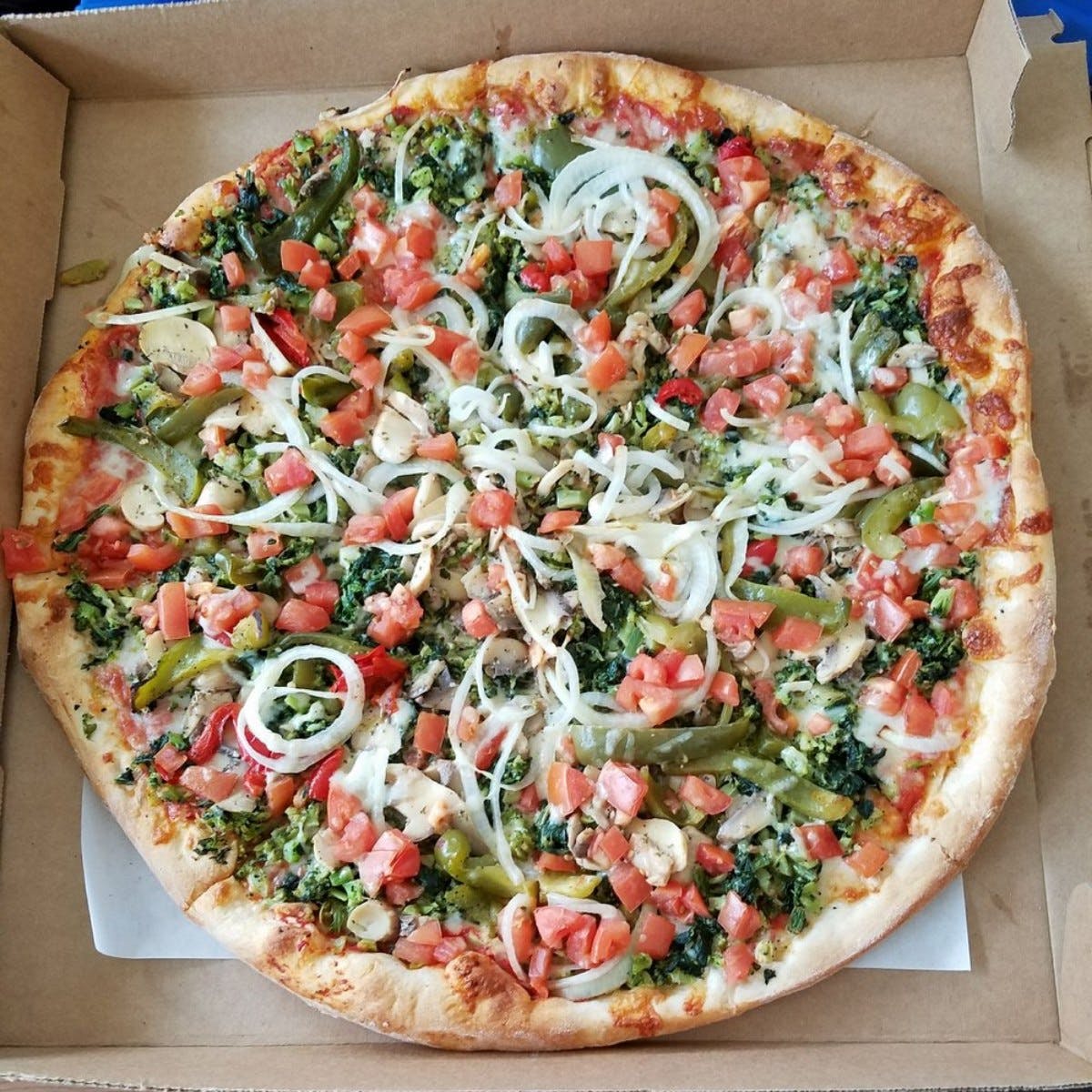 Order Vegetable Pizza - Large 18" food online from Frantoni Pizza & Restaurant store, Williston Park on bringmethat.com