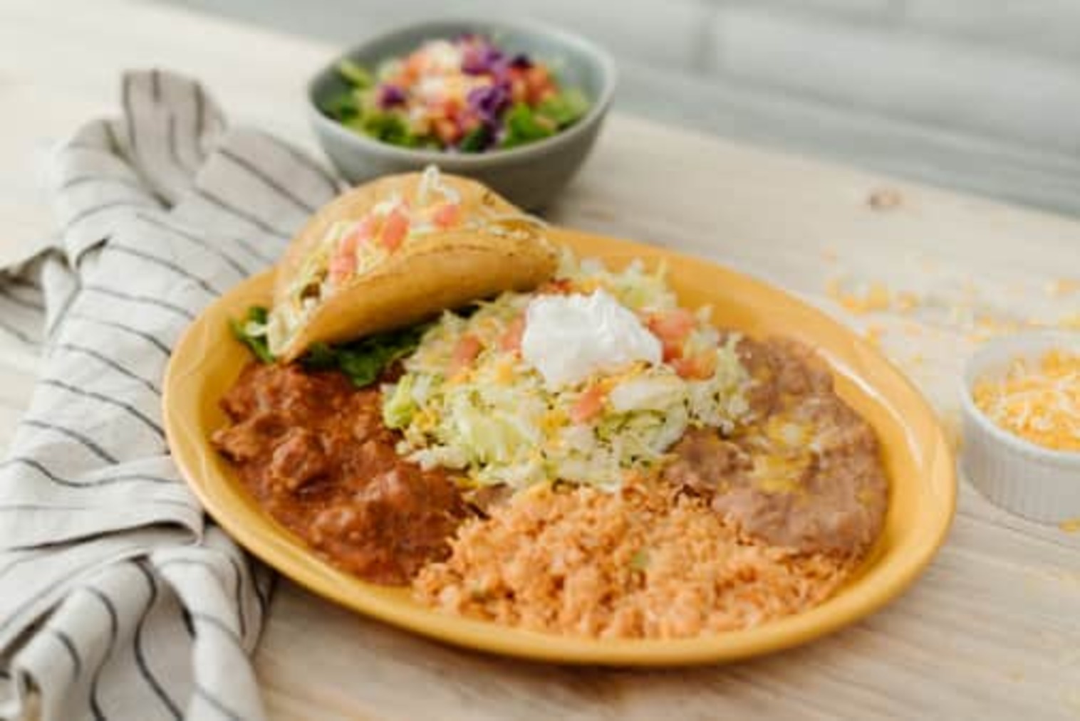 Order Mexican Dinner (3 Items) food online from Su Casa Mexican Restaurant store, Midvale on bringmethat.com