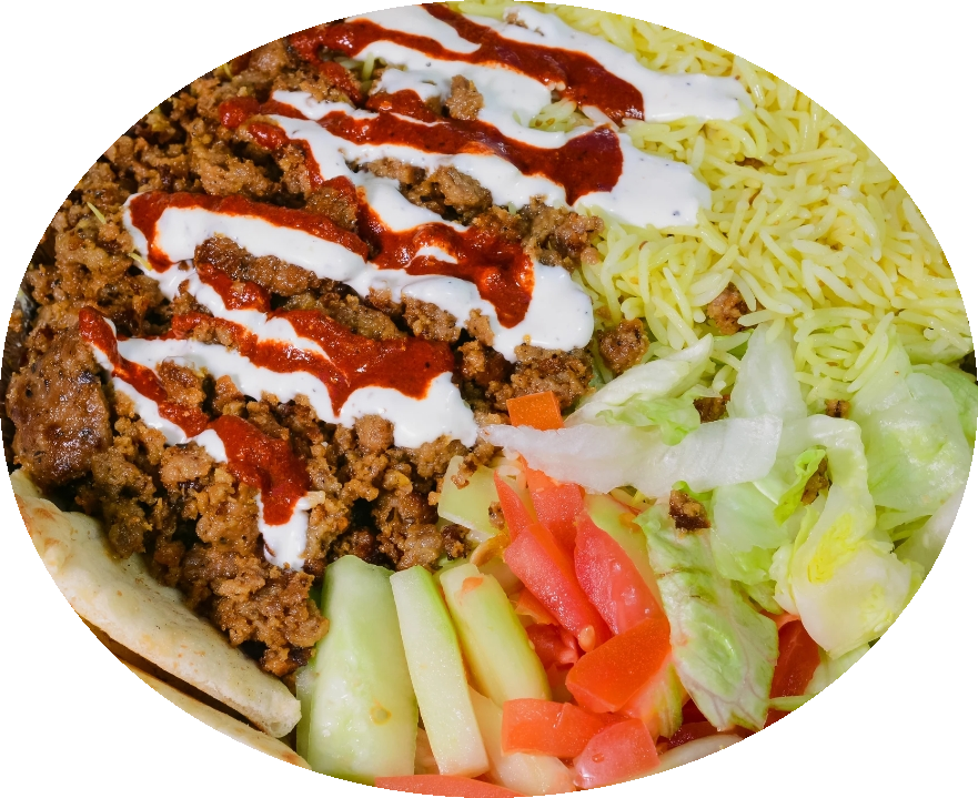 Order Halal Lamb And Beef Over Rice With Side Salad food online from The Greek Express store, West Chester on bringmethat.com