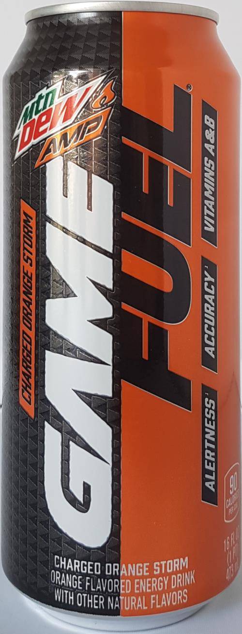 Order Mountain Dew Game Fuel Charged Orange Storm food online from Deerings Market store, Traverse City on bringmethat.com