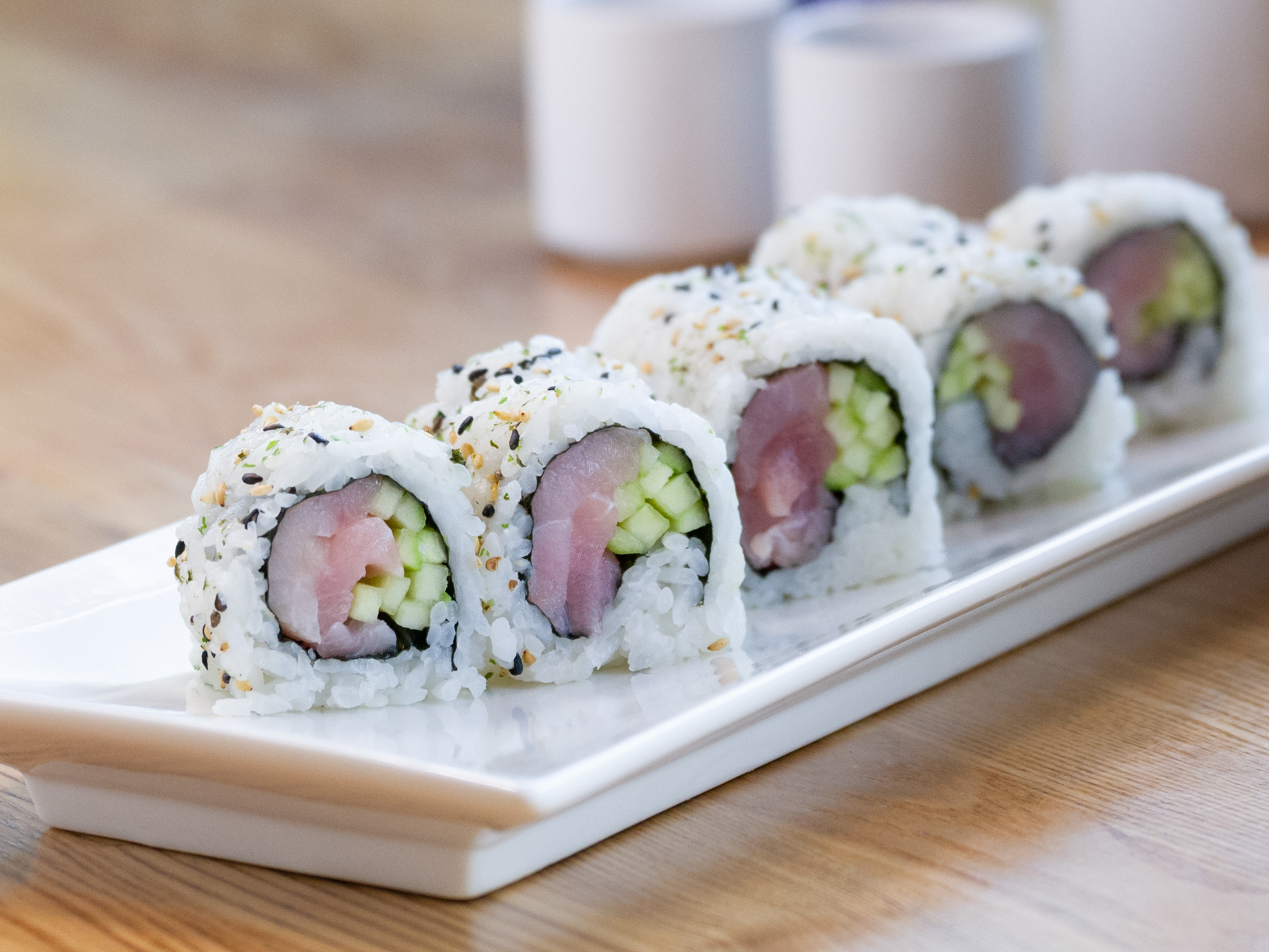 Order Yellowtail Cucumber Roll  food online from Roll Call store, Los Angeles on bringmethat.com