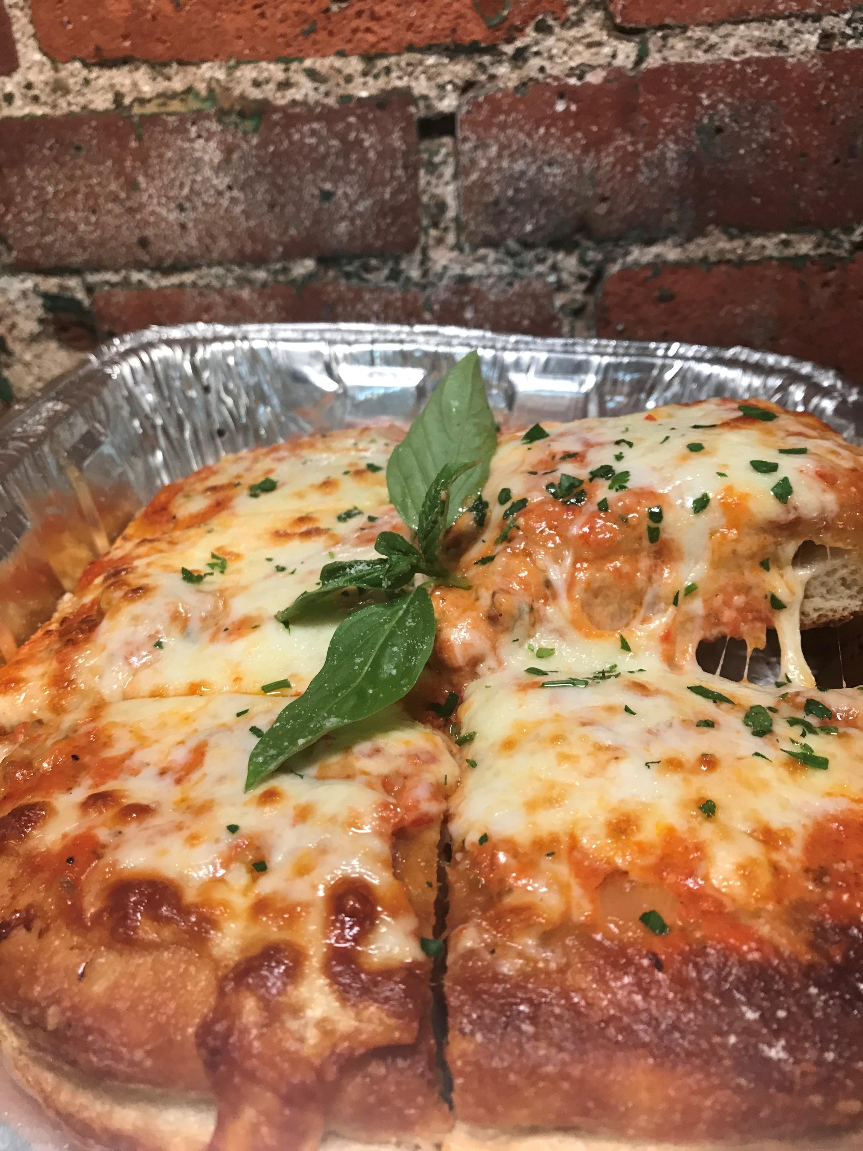 Order Sicilian Pizza food online from AJ's Burgers store, New Rochelle on bringmethat.com