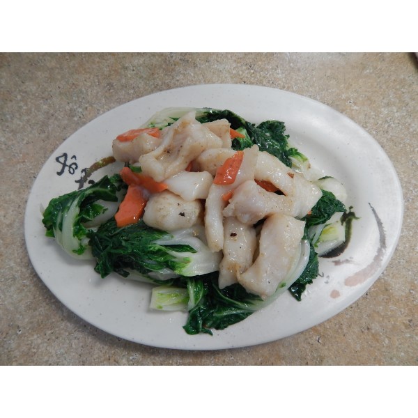 Order Вok Choy with Fish Fillet food online from Lee Garden Restaurant store, San Leandro on bringmethat.com