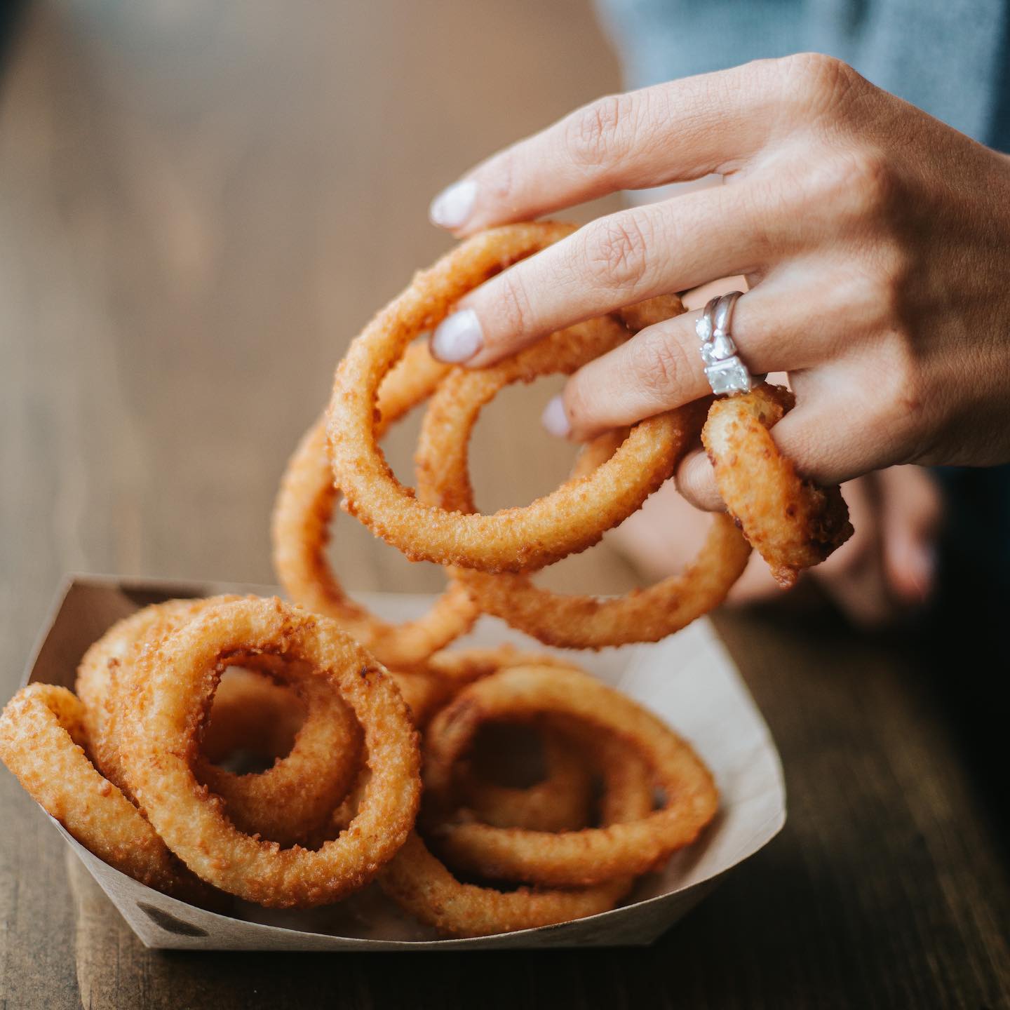 Order Onion Rings food online from Bueno Burritos, Tacos, & Bowls store, Providence on bringmethat.com