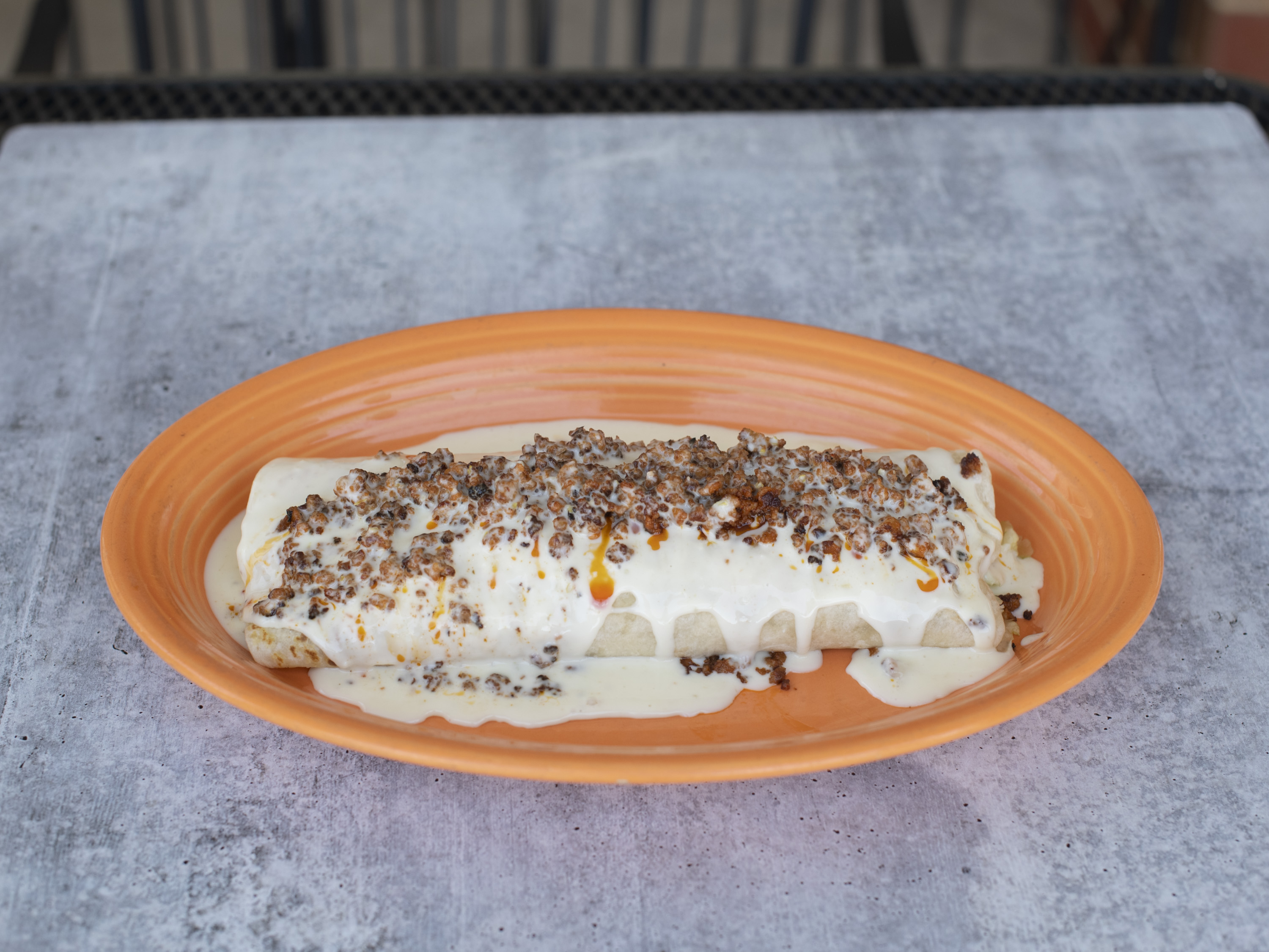 Order Chori-Burrito food online from Mi Jalisco Mexican Restaurant store, Henrico on bringmethat.com