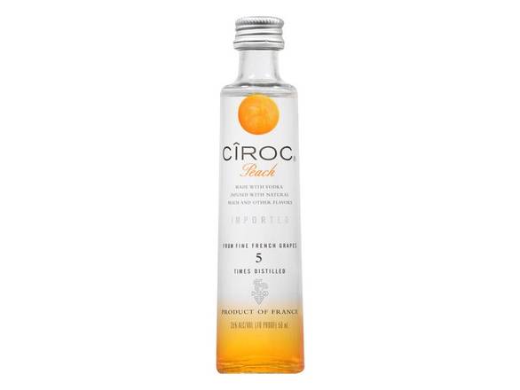 Order CIROC Peach - 50ml Bottle food online from Josh Wines & Liquors Inc store, New York on bringmethat.com