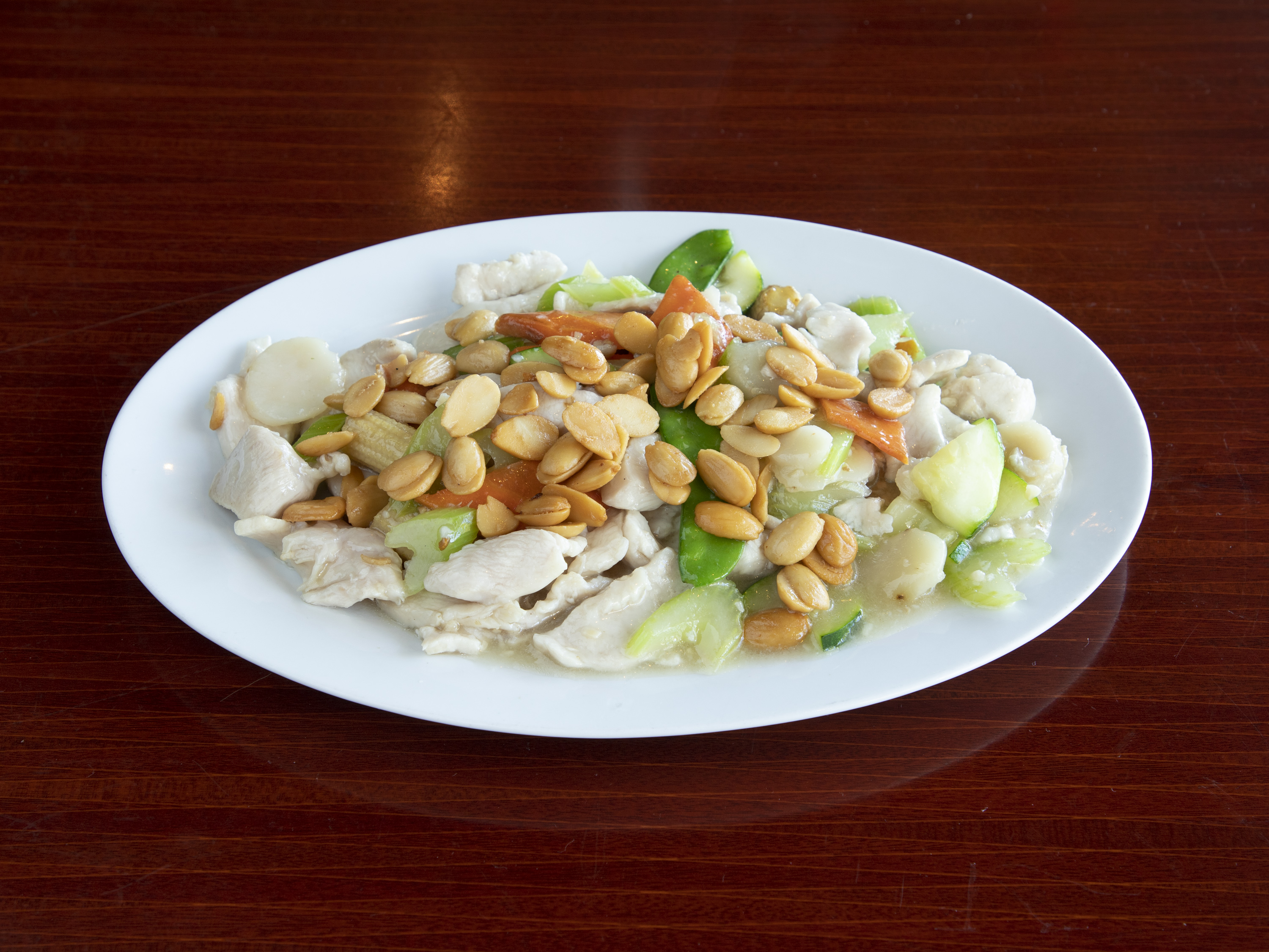 Order Chicken with Almond food online from China Isle Restaurant store, American Fork on bringmethat.com