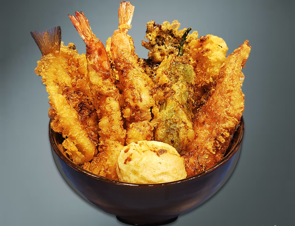 Order D2. 3 Shrimp Ten-Don food online from Hiro Ramen store, Buena Park on bringmethat.com