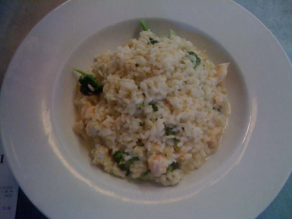 Order Risotto with Chicken & Broccoli food online from Rosti Tuscan Kitchen store, Santa Monica on bringmethat.com