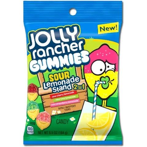 Order Jolly Rancher Gummies Sour Lemonade Peg Bag 6.5oz food online from 7-Eleven store, Matawan on bringmethat.com