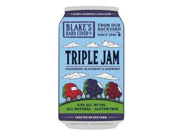 Order Blake's Triple Jam Hard Cider - 6x 12oz Cans food online from Eagle Liquor & Wine store, Chattanooga on bringmethat.com