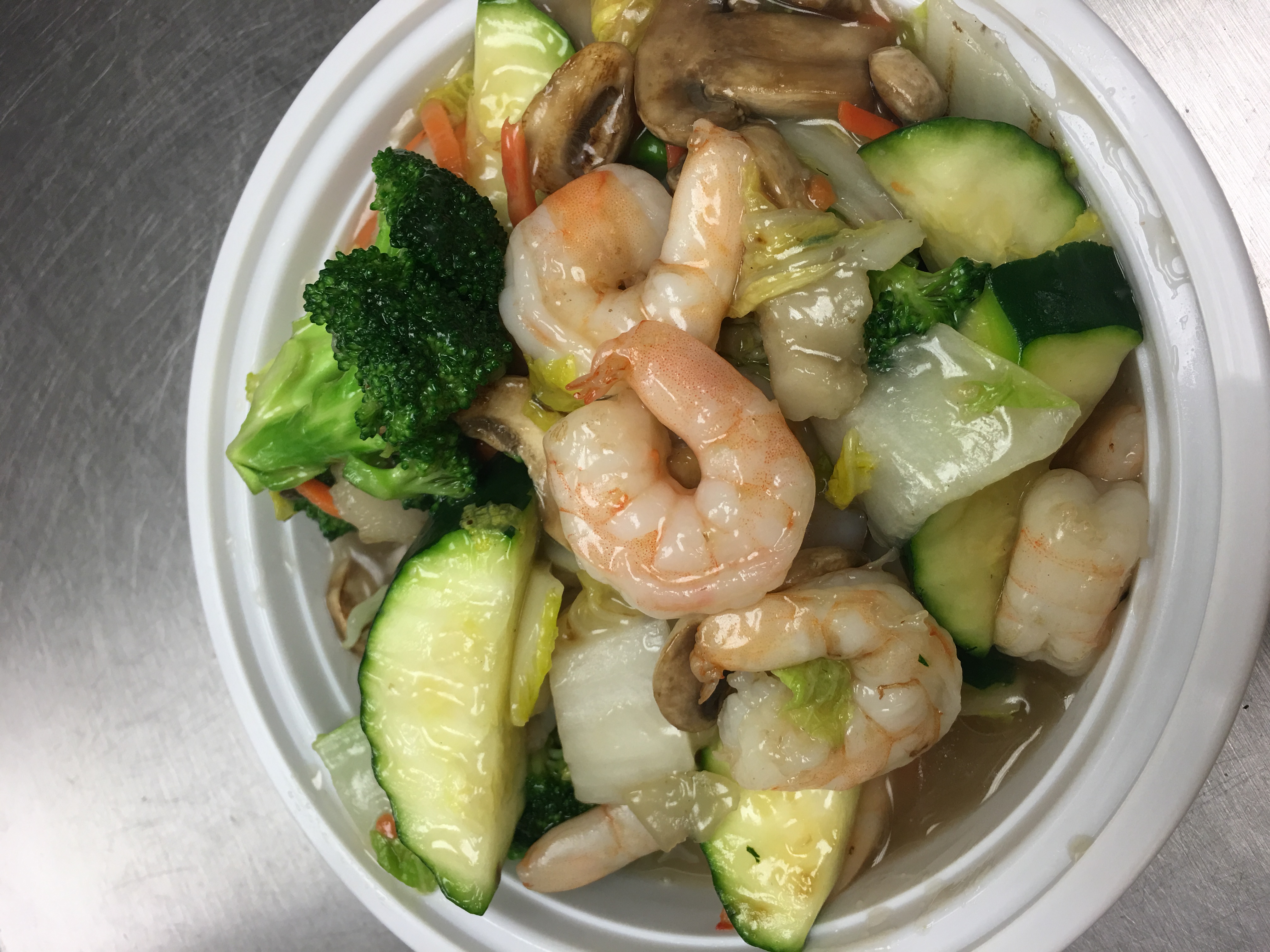Order 504. Shrimp with Mixed Vegetable  ( Large ) food online from China China store, Joliet on bringmethat.com
